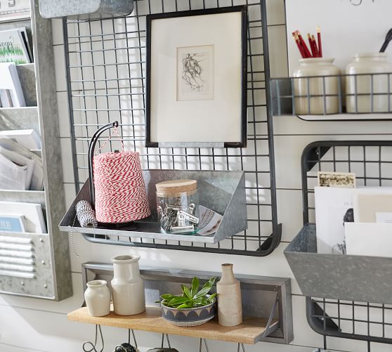 Antique Zinc Wall Organization System Pottery Barn