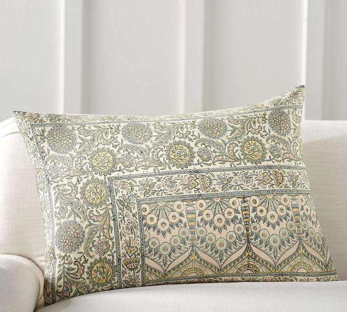 James Block Print Pillow Cover