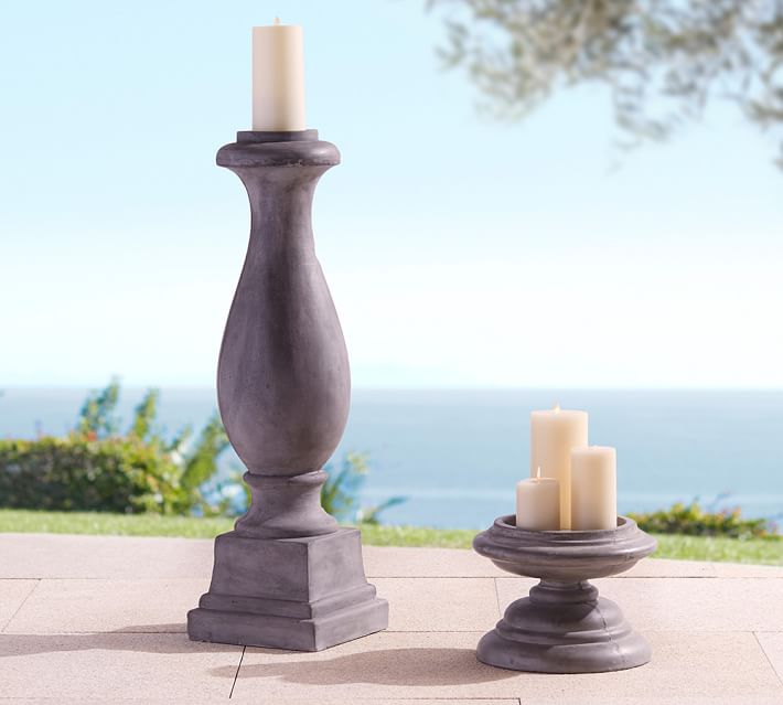 outdoor cement pillar holders