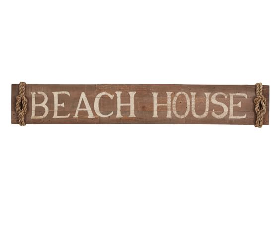 Beach House Sign Pottery Barn Detailed View