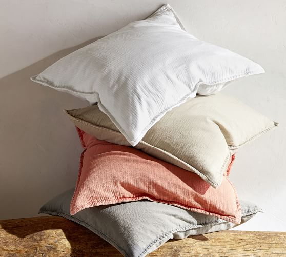 Ollie Textured Pillow Cover Pottery Barn Roll Over Image To Zoom