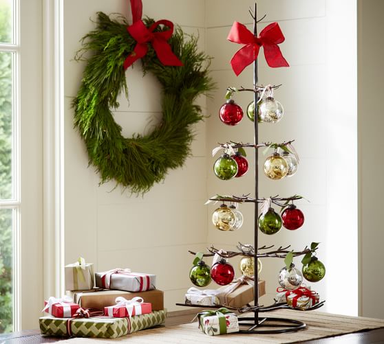 metal ornament tree pottery barn