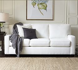 Seabury Fabric Sofas Sectionals Armchairs Pottery Barn Buchanan Square Arm Upholstered Sleeper Sofa With Memory