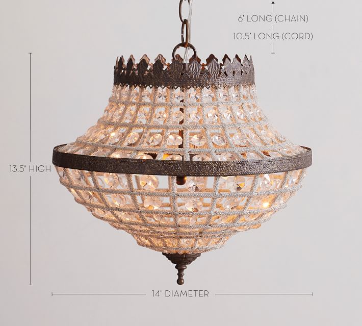 Dalila Beaded Crystal Chandelier Pottery Barn