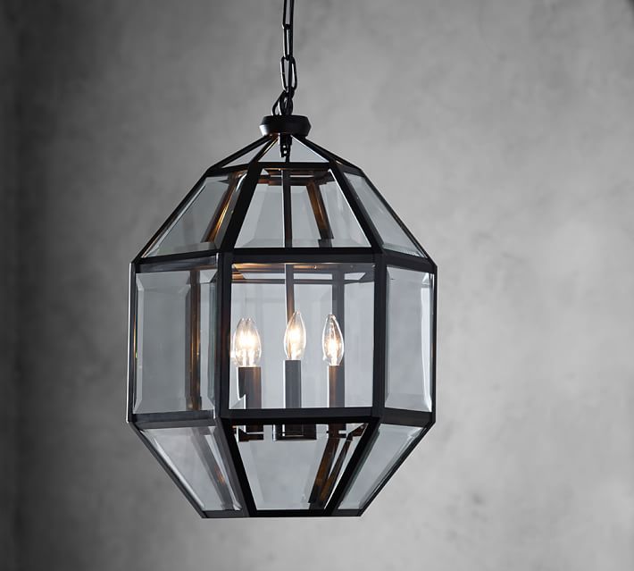 Spencer Faceted Indoor Outdoor Lantern Pottery Barn