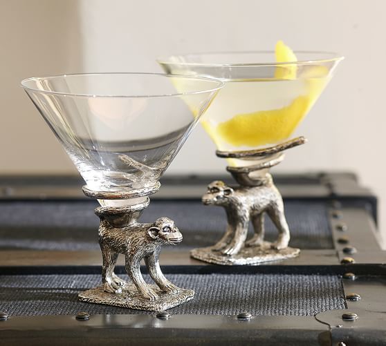 Monkey Martini Glass, Set of 2 Pottery Barn