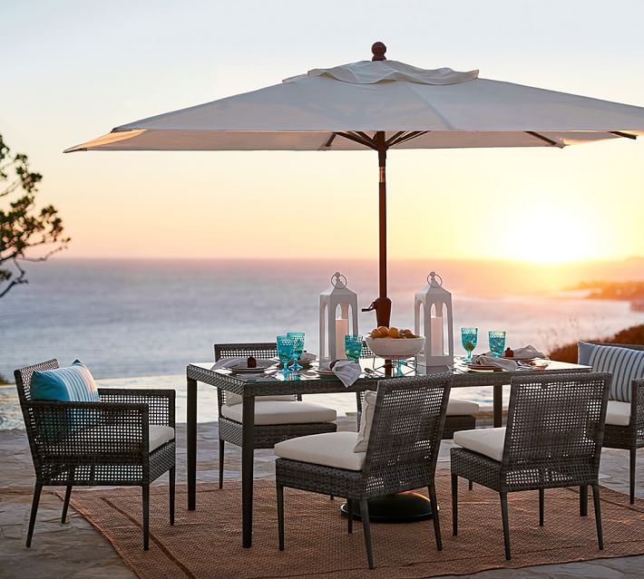 Cammeray All Weather Wicker Dining Table Pottery Barn