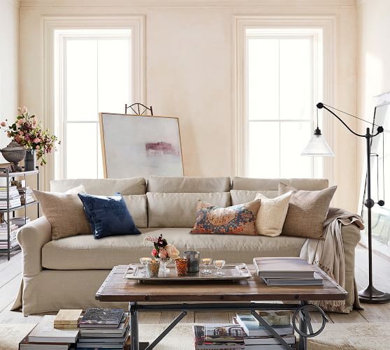 York Roll Arm Deep Seat Slipcovered Sofa Pottery Barn York Roll Arm Deep Seat Slipcovered Sofa