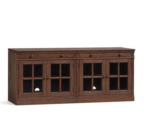 Livingston Small Tv Stand With Glass Doors Pottery Barn Livingston Small Tv Stand With Glass Doors