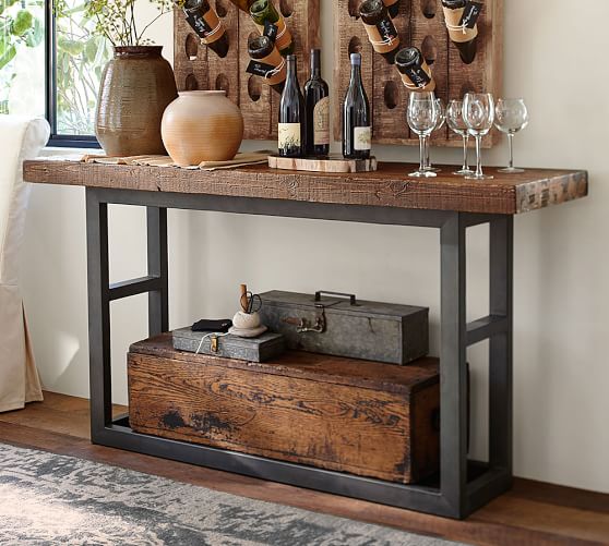 Griffin Reclaimed Wood Console Table Pottery Barn Start 360 Product Viewer