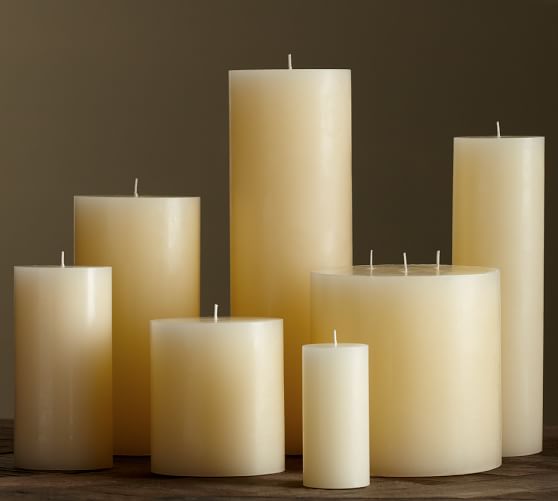 unscented pillar candles pottery barn