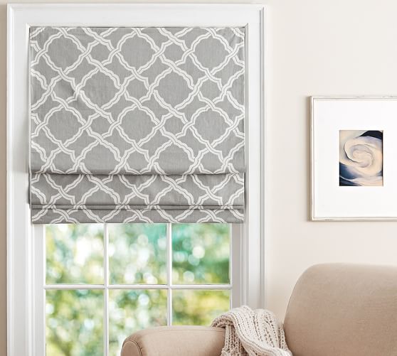 Kendra Trellis Cordless Roman Shade Pottery Barn Kendra Trellis Cordless Roman Shade