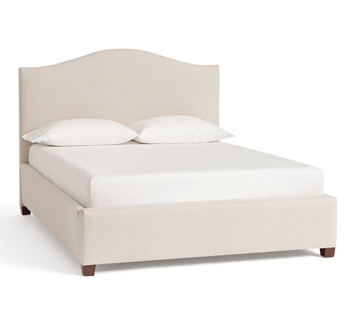 Raleigh Upholstered Curved Low Bed Pottery Barn