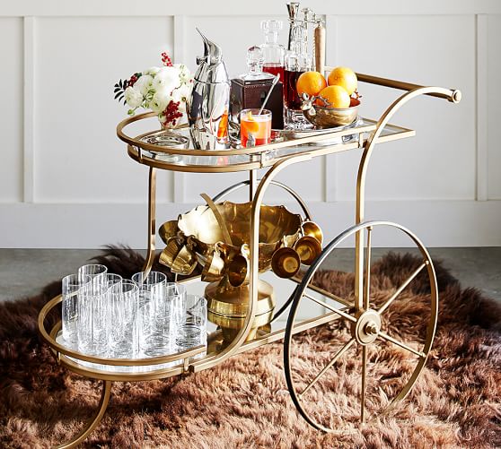 Ken Fulk Admiral Bar Cart Pottery Barn Ken Fulk Admiral Bar Cart