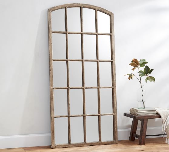 Porto Wood Floor Mirror Pottery Barn