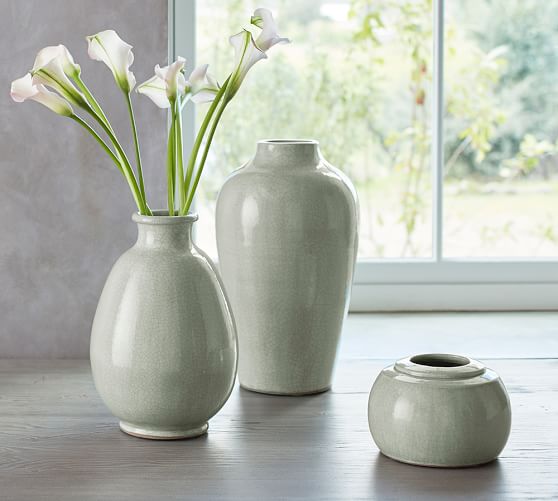 Celadon Ceramic Vase Pottery Barn