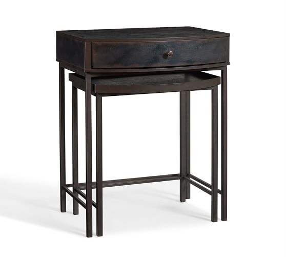nesting c tables buffet woodrow metal nesting nightstand set of pottery barn nesting c tables buffet woodrow metal nesting nightstand set of pottery barn
