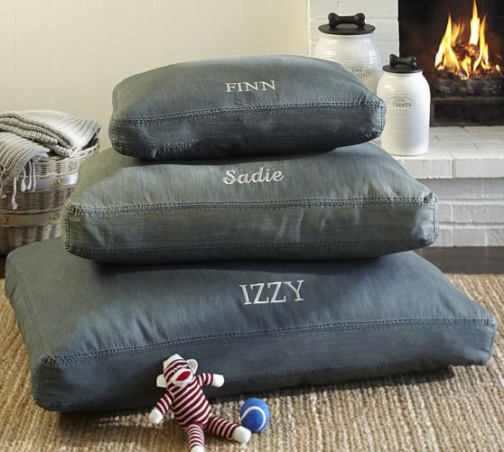 Denim Dog Bed Cover Pottery Barn