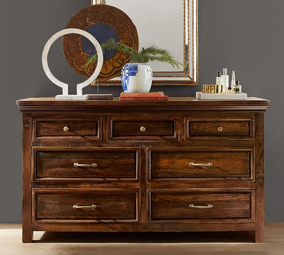 Bowry Reclaimed Wood Extra Wide Dresser Pottery Barn Bowry Reclaimed Wood Extra Wide Dresser