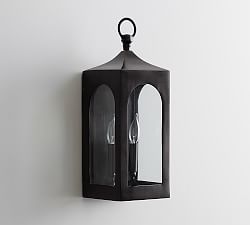 Outdoor String Lights Patio Led Pottery Barn Caleb Indoor Outdoor Sconce
