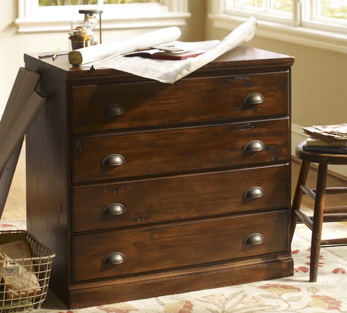 printer's double 2-drawer lateral file cabinet | pottery barn