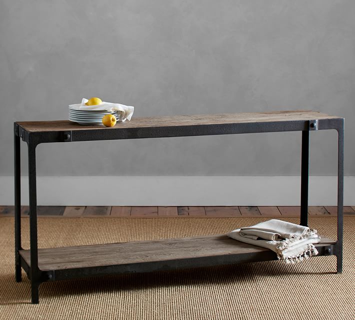 Clint Reclaimed Wood Console Table Pottery Barn
