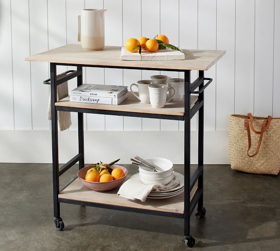 Ari Rolling Kitchen Island Pottery Barn Ari Rolling Kitchen Island