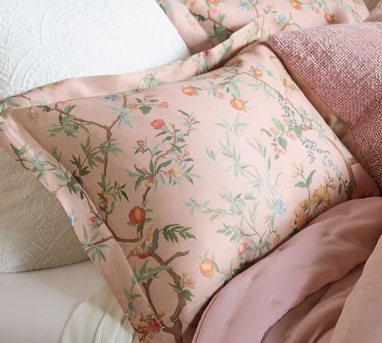Mariella Floral Reversible Tencel™ Duvet Cover & Sham Pottery Barn