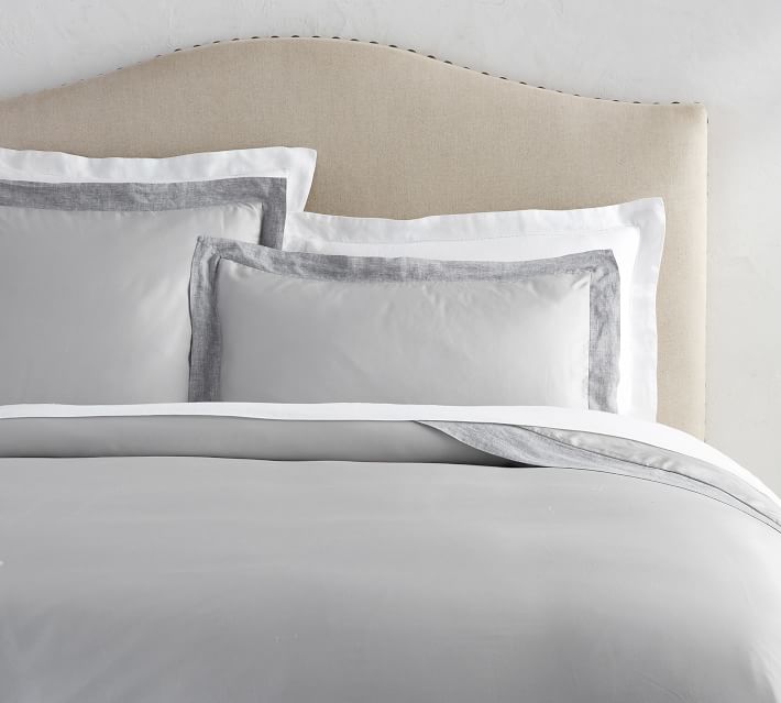 Tencel Duvet Cover Sham Gray Mist Pottery Barn