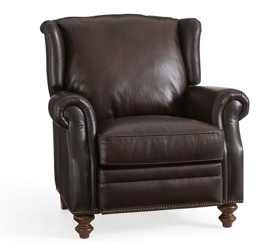 Percy Leather Recliner Pottery Barn