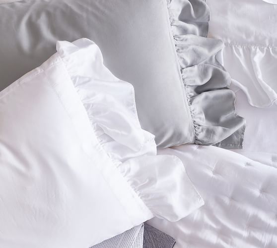 Tencel™ Ruffle Duvet Cover & Sham Pottery Barn