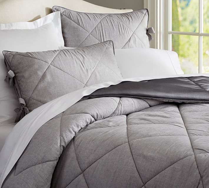 linen silk comforter sham