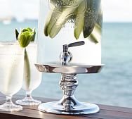 Drink Dispenser With Metal Spigot Pottery Barn Silver Metal Drink Dispenser Stand