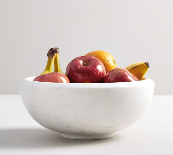White Marble Fruit Bowl Pottery Barn White Marble Fruit Bowl