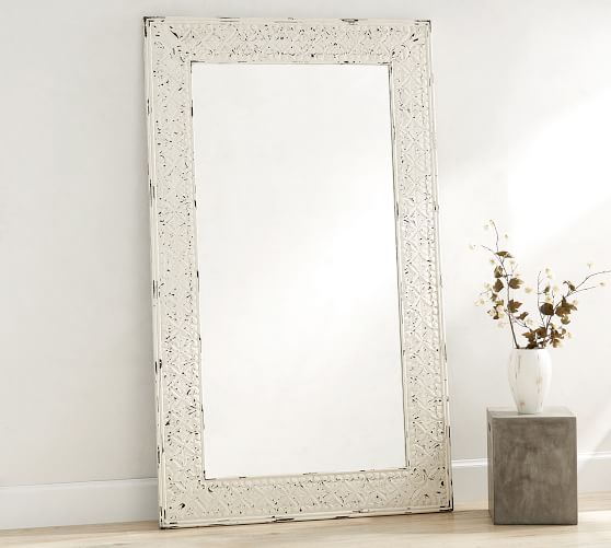 Tehama Wood Floor Mirror Pottery Barn Tehama Wood Floor Mirror