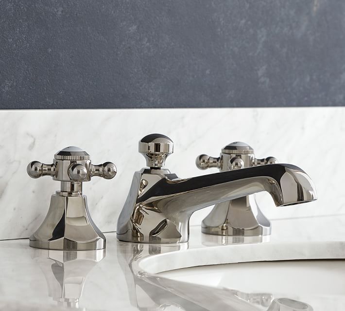 Victoria Cross Handle Widespread Bathroom Faucet Pottery Barn