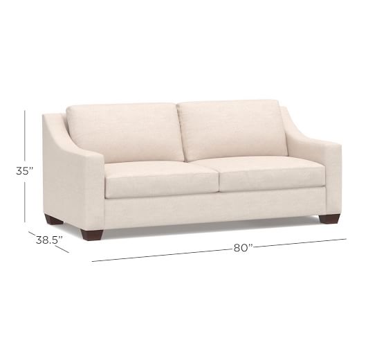 York Slope Arm Deep Seat Upholstered Sofa Pottery Barn