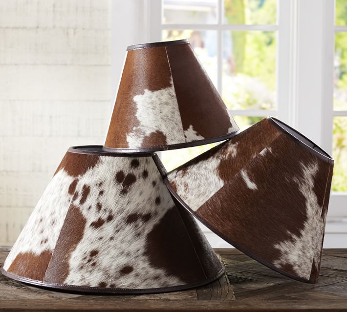 Pb Basic Cowhide Lamp Shade Pottery Barn