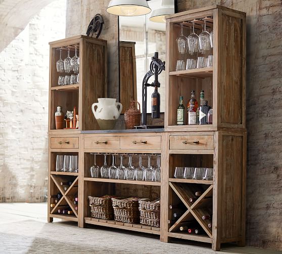 Parker Reclaimed Wood Modular Bar System | Pottery Barn