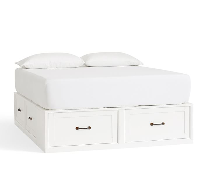 Stratton Storage Platform Bed Frame With Drawers Pottery Barn