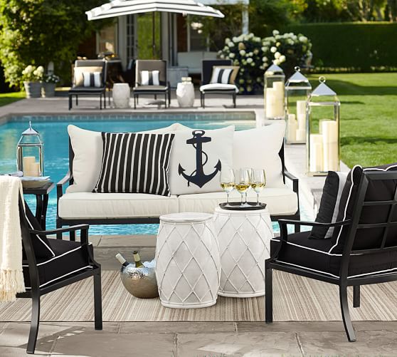 Parker Synthetic Indoor Outdoor Rug Gray Pottery Barn Roll Over Image To Zoom