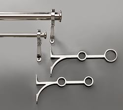 Double Curtain Rod Brushed Nickel Pottery Barn