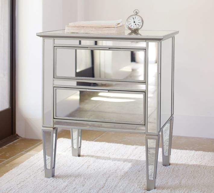 Park Mirrored Nightstand Pottery Barn