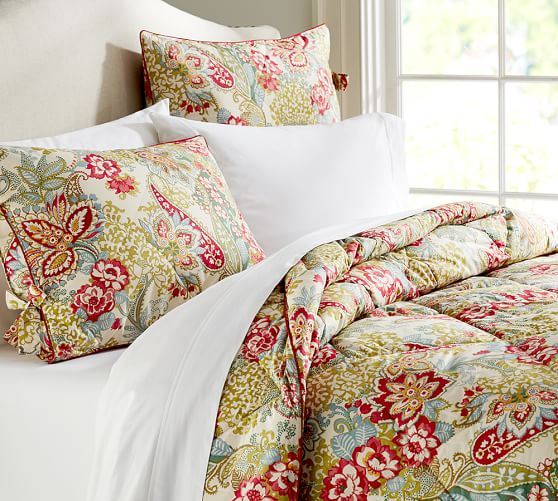 Leslie Floral Reversible Comforter & Sham Pottery Barn