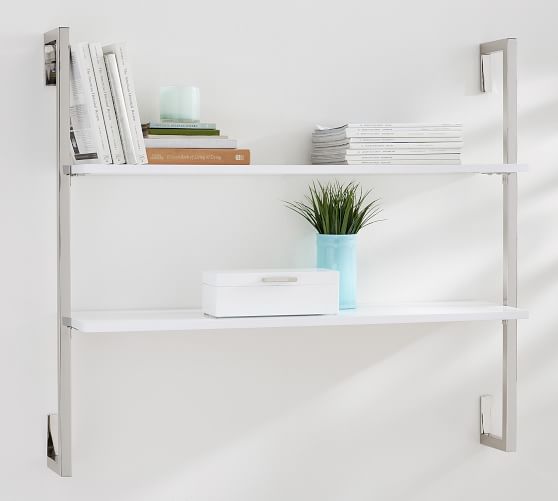 Olivia Wall Mounted Shelves 2 Tier Pottery Barn Olivia Wall Mounted Shelves 2 Tier