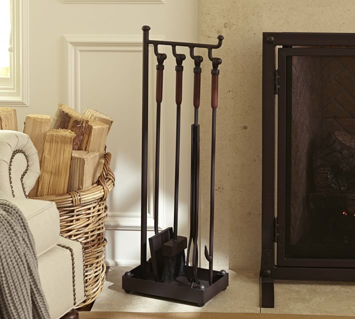 Industrial Fireplace Tool Set Pottery Barn