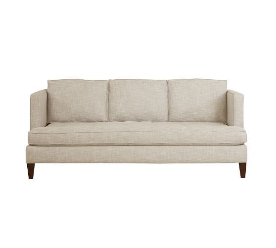 Harper Upholstered Sofa With Tufted Seat Cushions Pottery Barn Harper Upholstered Sofa With Tufted Seat Cushions