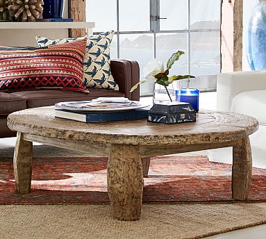 Bullock Cart Wheel Coffee Table Pottery Barn