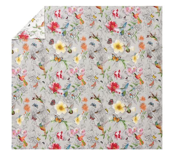 Hummingbird Reversible Duvet Cover & Sham Pottery Barn