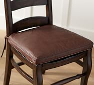 Dining Chair Cushions With Ties Pottery Barn Pb Clic Leather Dining Chair Cushion Medium Bourbon